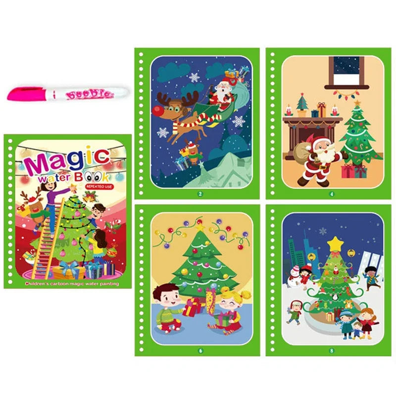 Magic Water Drawing Book with Pen – Reusable Montessori Early Learning Toy