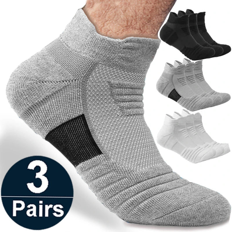 1/3 Pairs Anti-slip Football Socks Men Cotton Sock Short Long Tube Soccer Basketball Sport Socks Breathable Deodorous