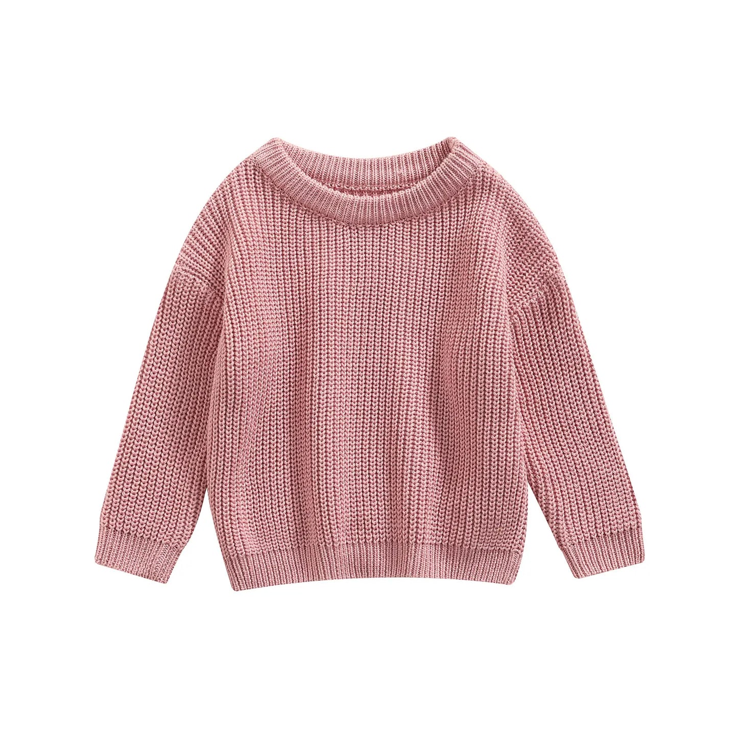 MISOWMNJOY Kids Knit Sweater – Winter Long Sleeve Pullover for Boys & Girls