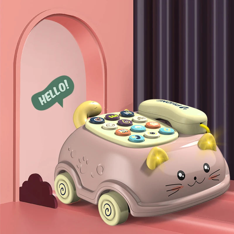Baby Learning Toy (0–12M) – Montessori Musical Piano, Light-Up Phone & Story Machine