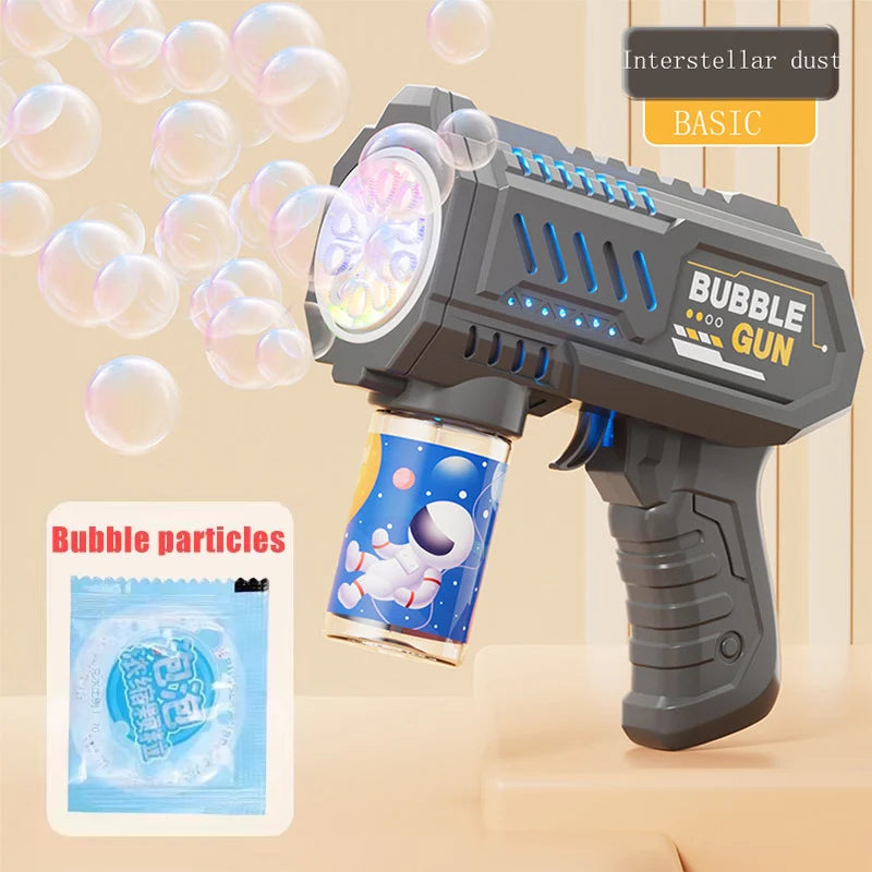 Automatic Bubble Gun – Rocket Bubble Machine with Bubble Liquid Blower