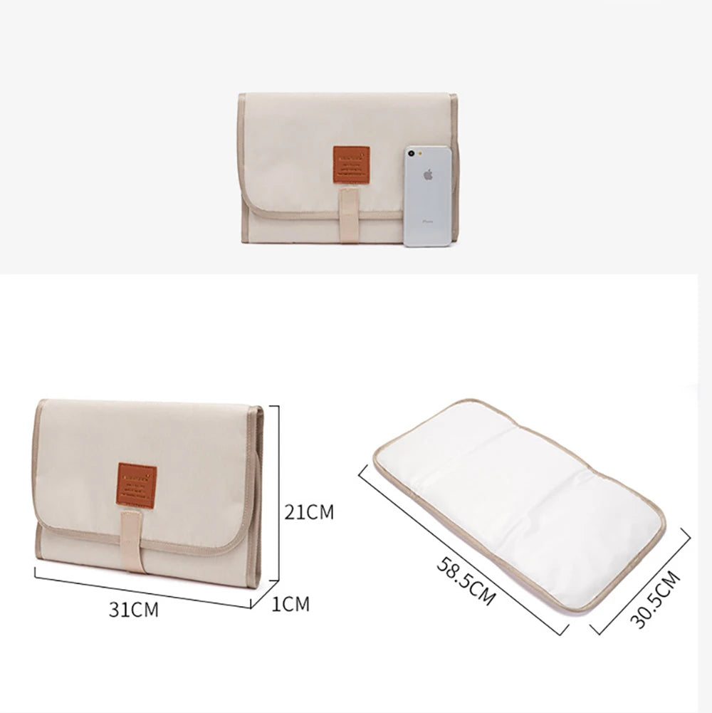Foldable Diaper Changing Pad 60*30Cm Newborn Portable Baby, Waterproof Durable Nylon
