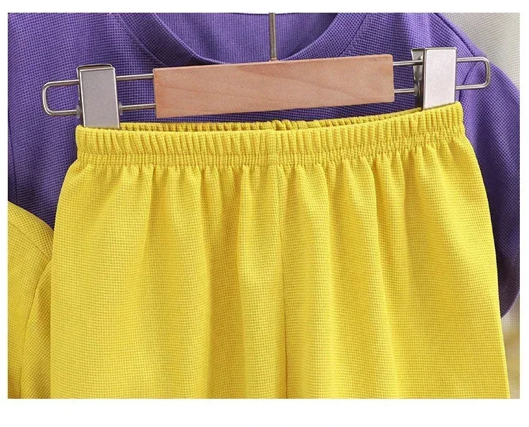Roupa de verão Dog Man – Conjunto de t-shirt e calções de desenho animado para meninos e meninas
