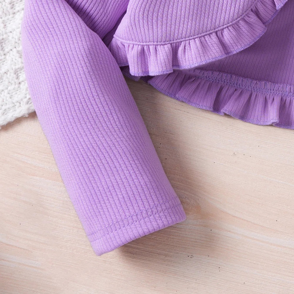 Conjunto de 2 peças para menina outono/inverno 2025 – Vestido sem mangas e casaco (2 a 7 anos)