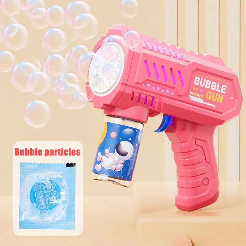 Automatic Bubble Gun – Rocket Bubble Machine with Bubble Liquid Blower