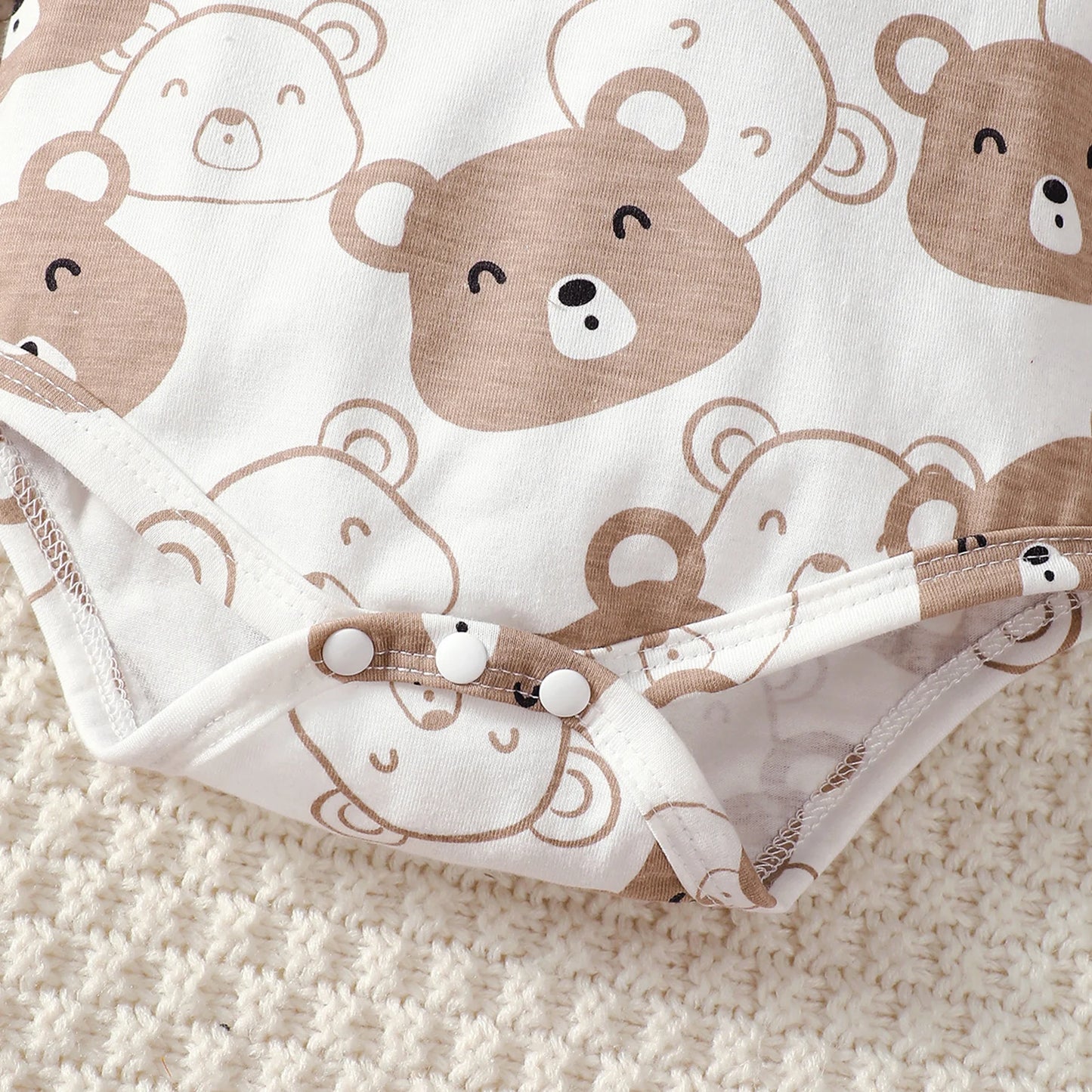 Conjunto de bebé menino dos 0 aos 9 meses, macacão de manga comprida com urso pequeno, calças, gorro e meias, 4 peças/conjunto, roupa para bebé primavera outono, conjunto para recém-nascido