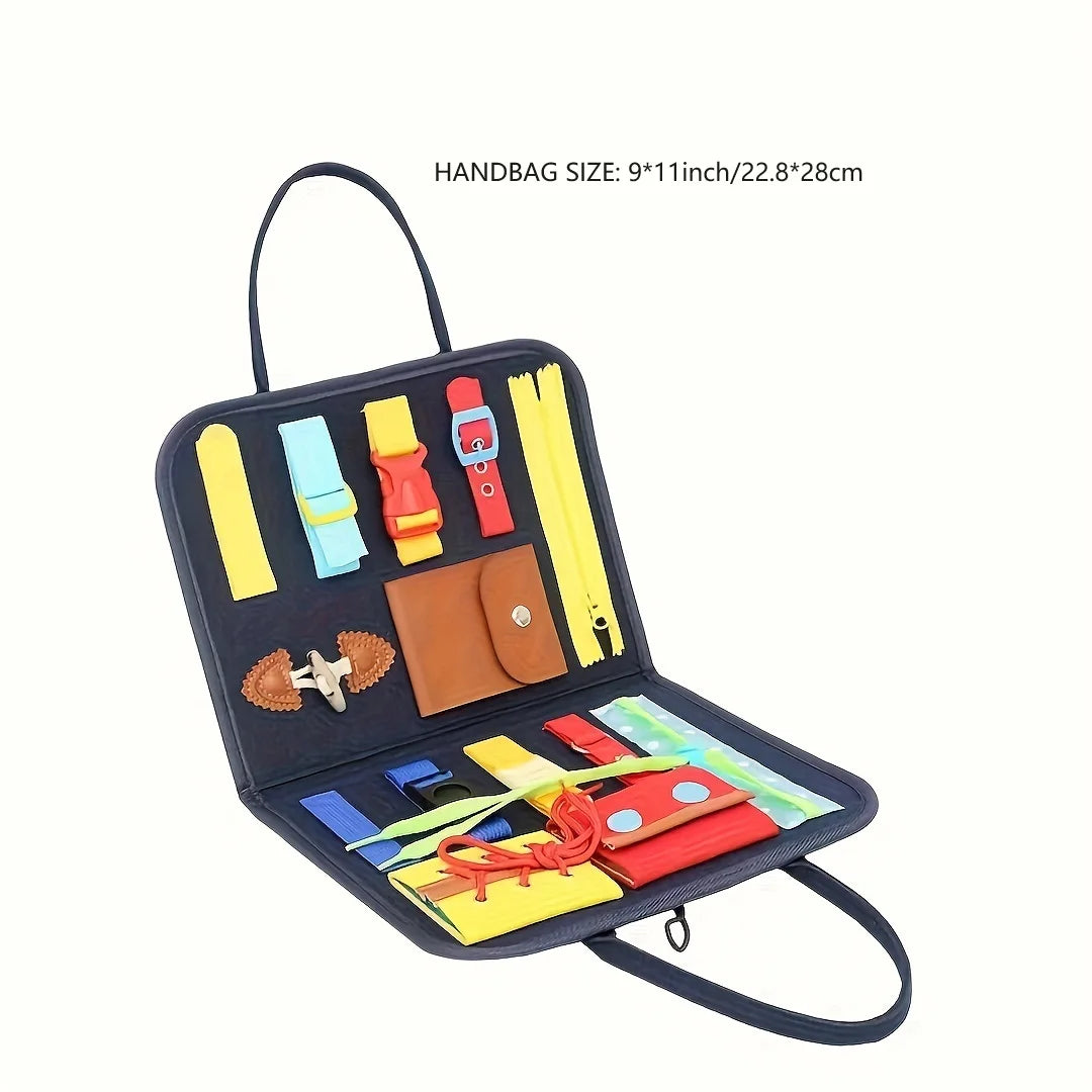 Montessori Busy Board – Educational Sensory & Motor Skills Activity Toy for Kids