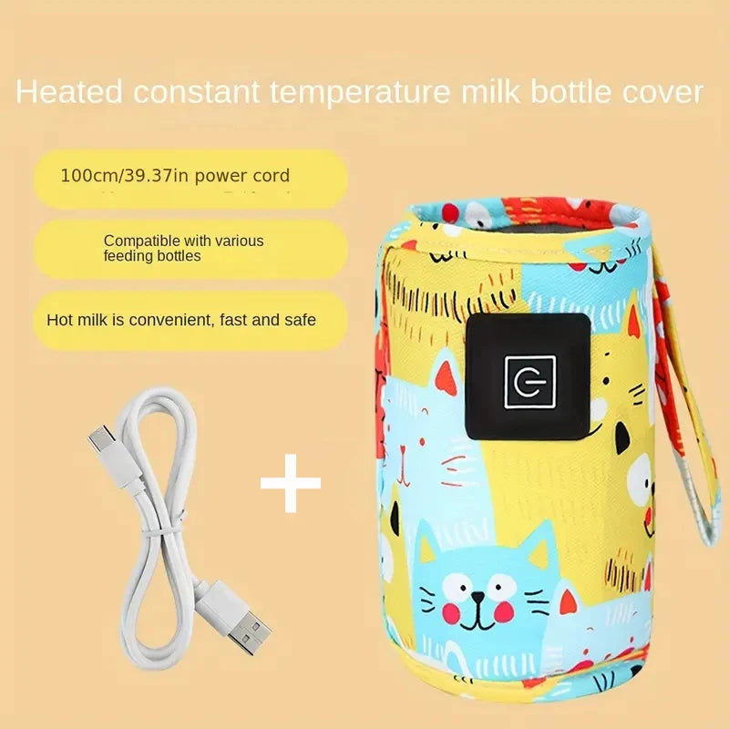 USB Milk, Water Warmer, Travel Stroller Insulated Bag, Nursing Bottle Heater, Portable Bottle Feeding Warmer