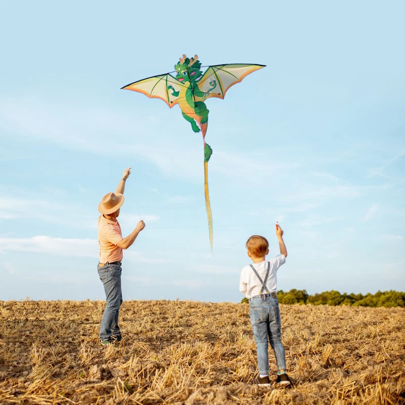 Yongjian Green Chinese Dragon Kite – Easy-Fly Cartoon Design with 50m String
