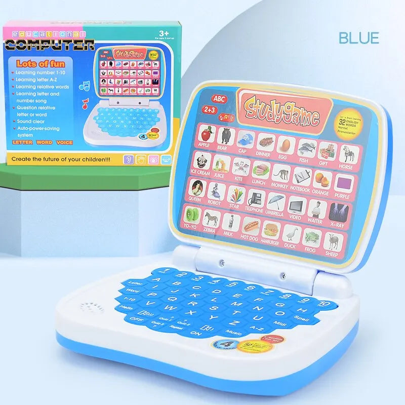 Kids’ English Learning Laptop – ABC, Numbers, Spelling & Music Toy (2–3 Years)