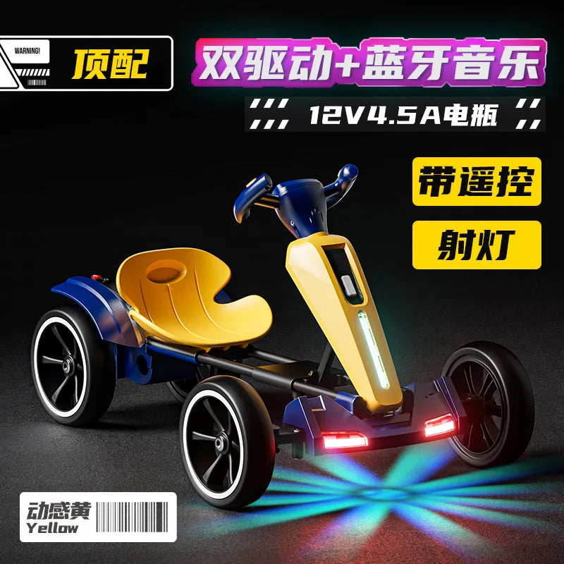 Kart, With Led Light And Music Kids Electric Kart