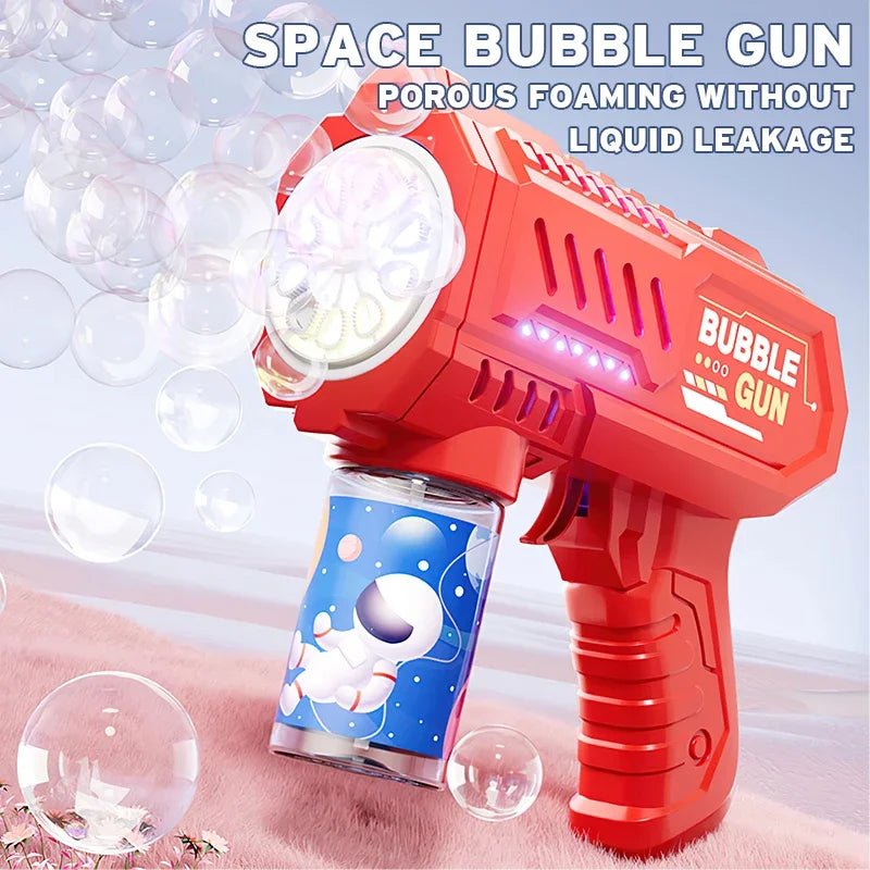 Automatic Bubble Gun – Rocket Bubble Machine with Bubble Liquid Blower