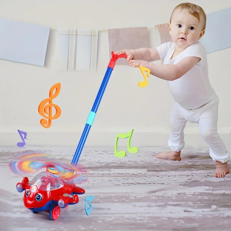 Toddler Push Walker Toy – Fun Airplane Ride-On for Early Walking & Play