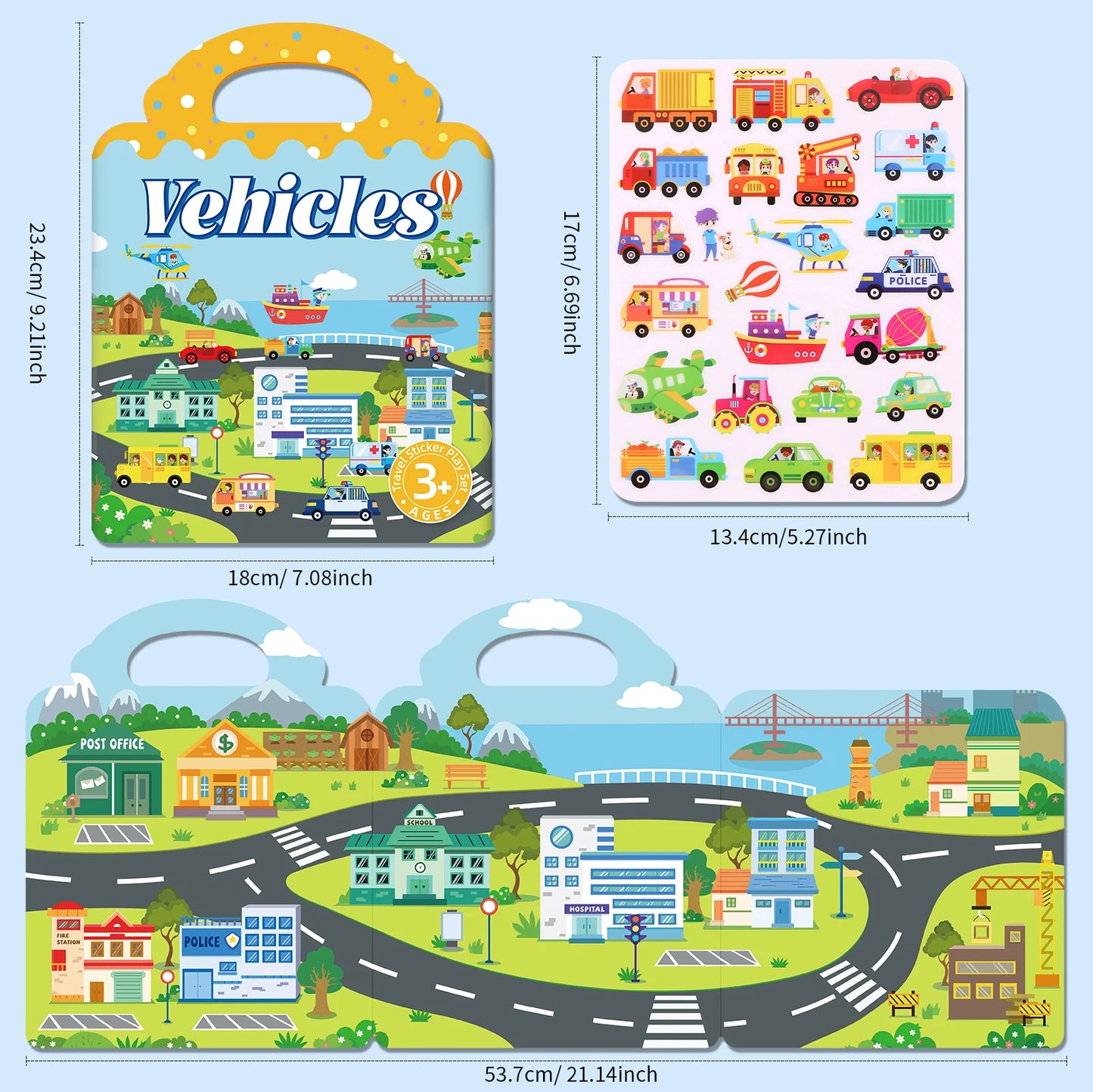Kids’ Reusable DIY Sticker Book – Multi-Theme Jelly Stickers Montessori Toy