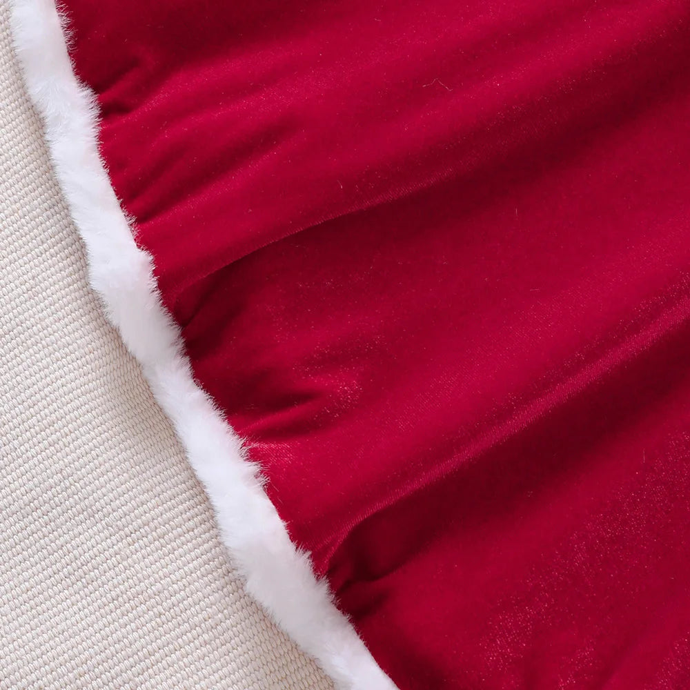 Conjunto de vestido e casaco para bebé menina outono/inverno 2025 – Roupa de Natal para crianças dos 2 aos 7 anos