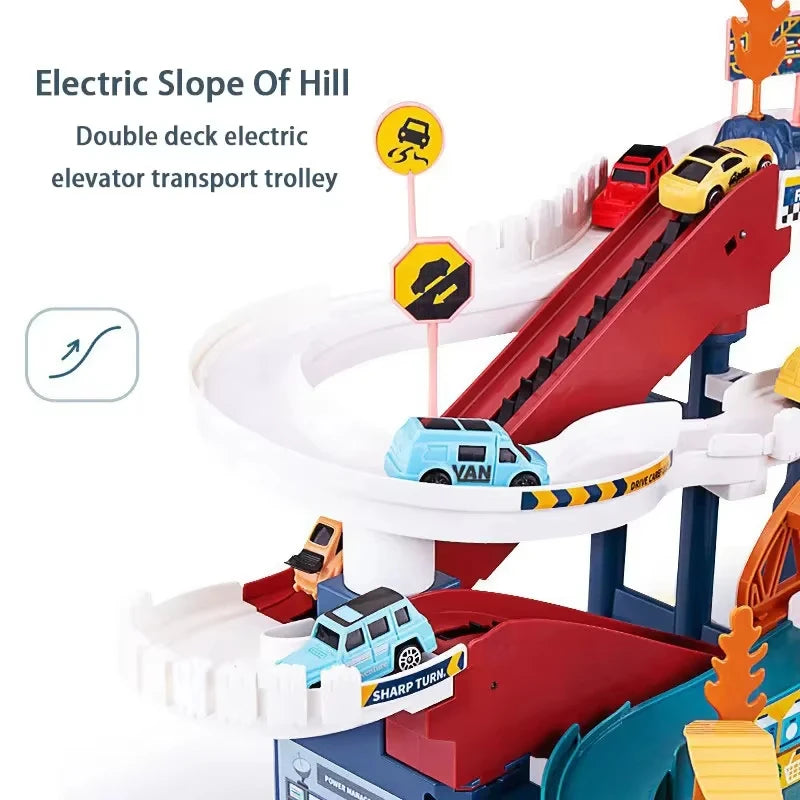 Dinosaur Mountain Electric Track Car – Adventure Racing Train Toy Set