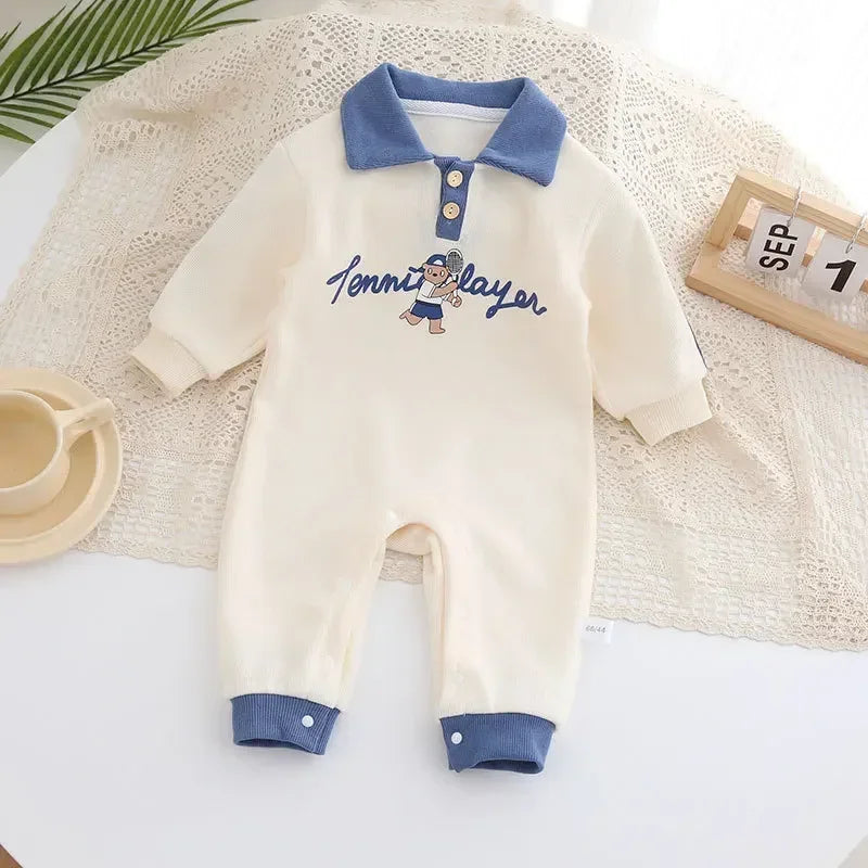Autumn Rompers Baby Clothes Boys Girls Babies Handsome Onesies Newborn Outing Outfit Bodysuit & One Pieces Hangout Clothes