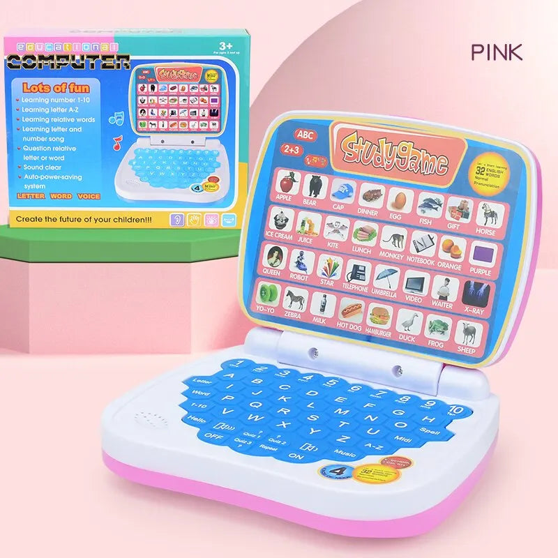 Kids’ English Learning Laptop – ABC, Numbers, Spelling & Music Toy (2–3 Years)
