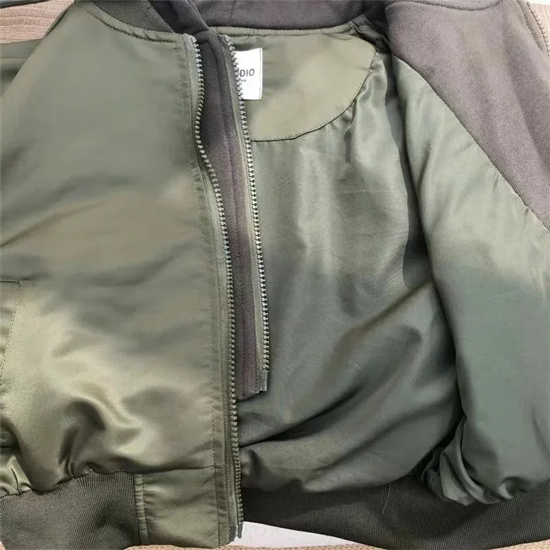 2025 Kids’ Hooded Jacket – Windproof & Rainproof Patchwork Coat for Boys