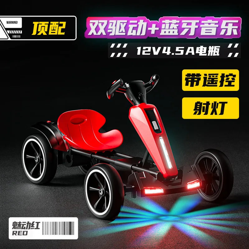 Kart, With Led Light And Music Kids Electric Kart
