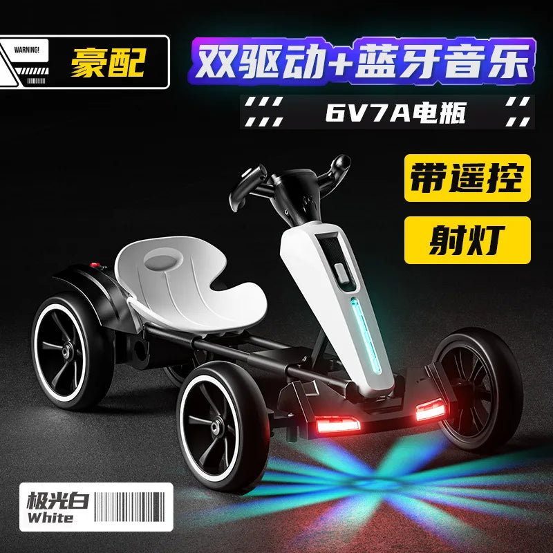 Kart, With Led Light And Music Kids Electric Kart