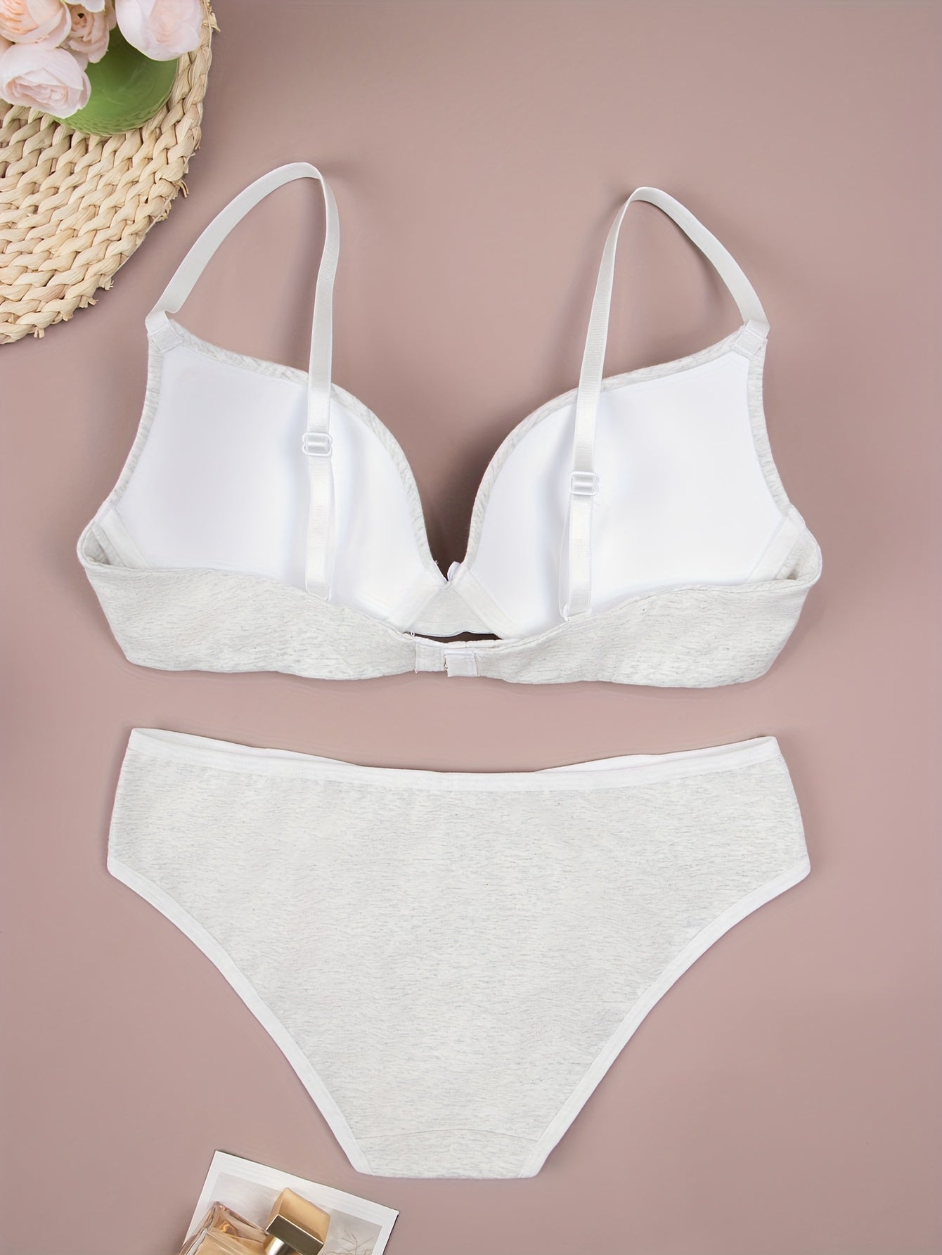 Women’s Solid Color Lingerie Set – Comfortable Casual & Sporty Underwear