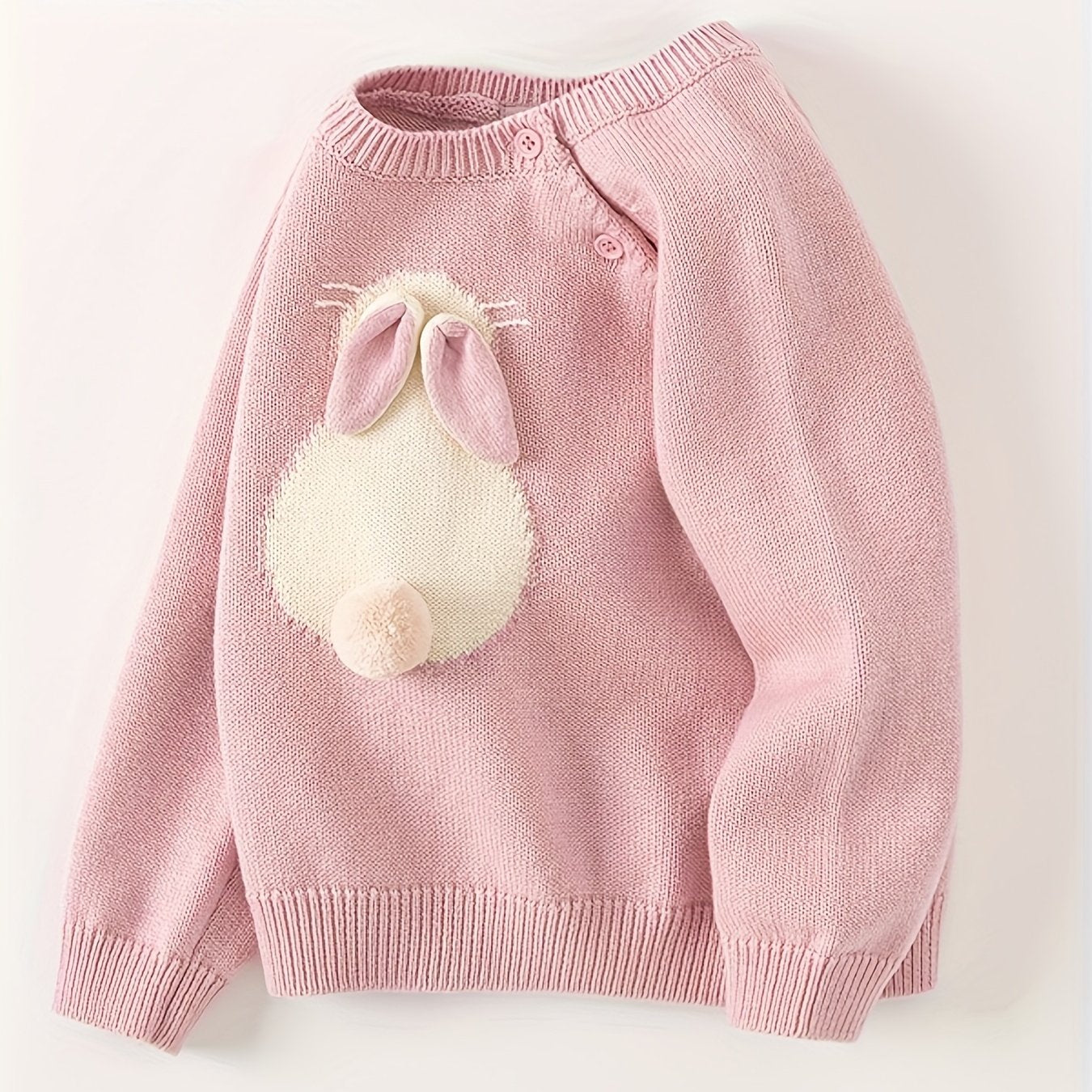 Girls’ Rabbit Pullover Sweater – Cute Autumn/Winter Outfit