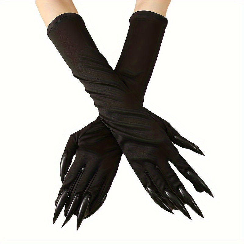 🖤 Halloween Claw Gloves – Long Nail Horror Costume Accessory