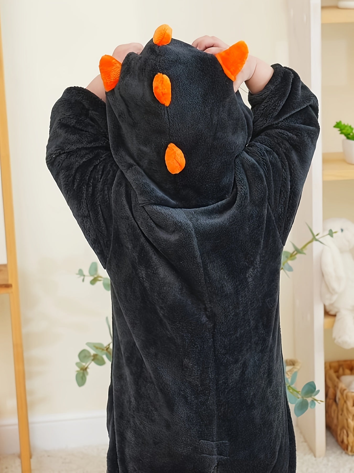 🎃 Pumpkin Dinosaur Onesie – Cozy Halloween & Party Outfit