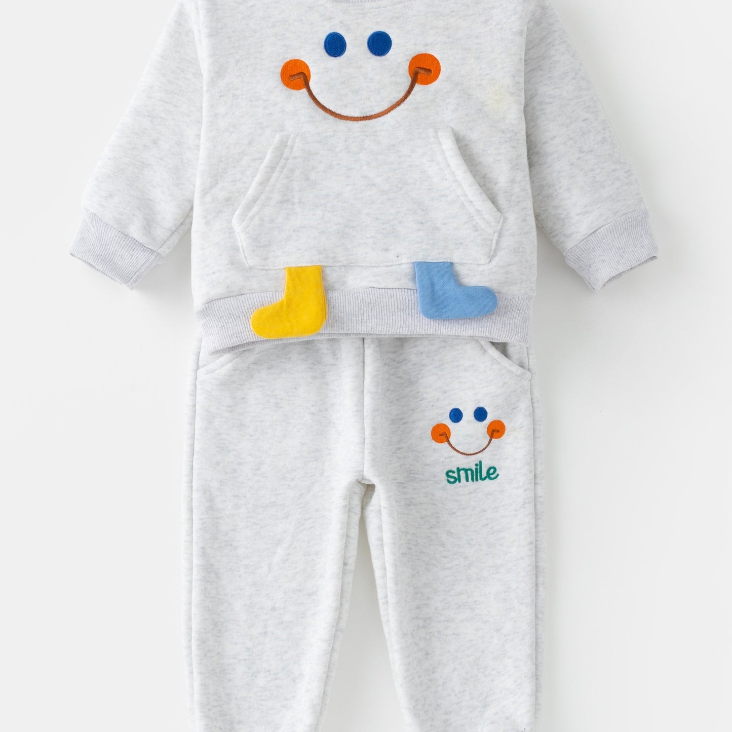 Letter Pocket Velvet Suit – Casual Set for Men, Women & Children
