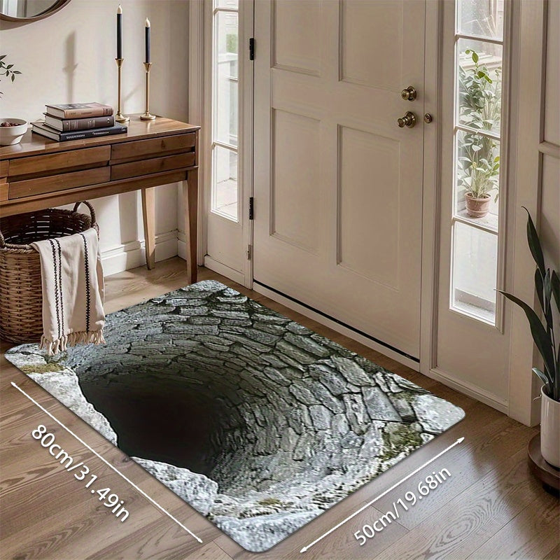 🌀 Endless Abyss Door Mat – Non-Slip Visual Illusion Decor