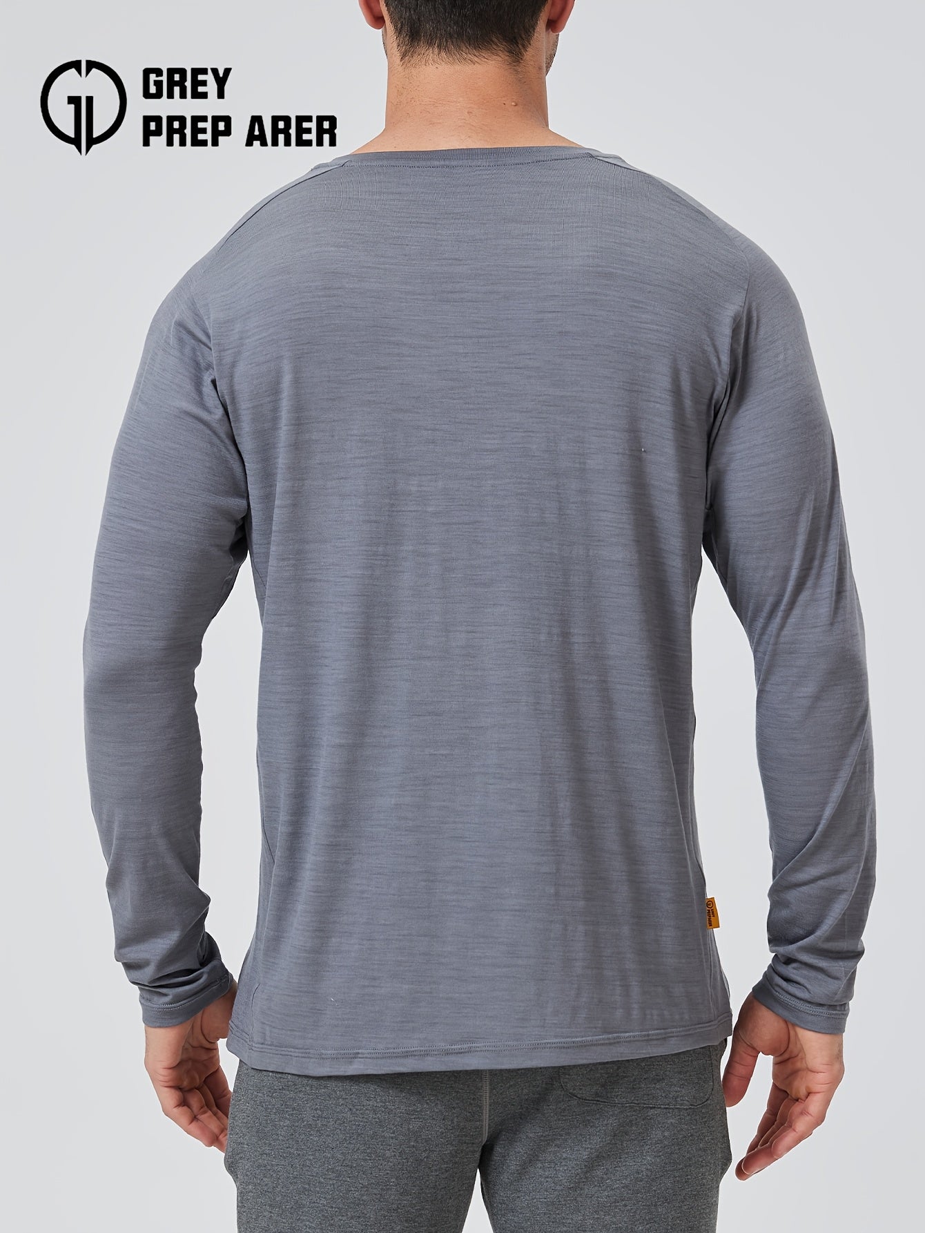 Men's Merino Wool Quick-Dry Long-Sleeve Henley Thermal Base Layer – Autumn/Winter Skiing Essential