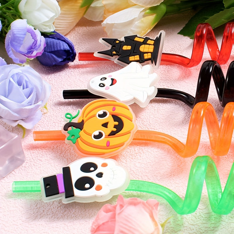 ✨🎃 Glow-in-the-Dark Halloween Straws (12pcs)
