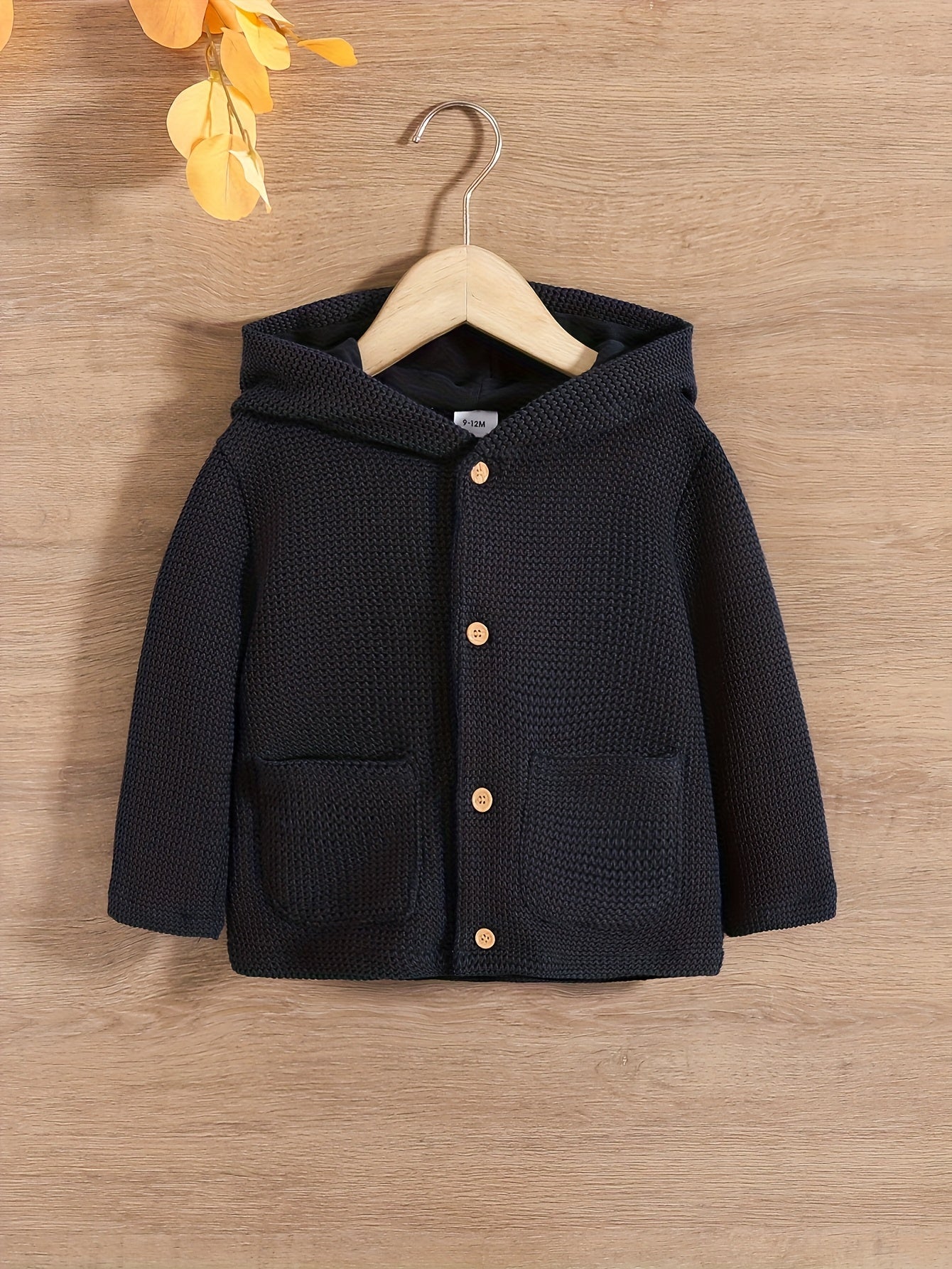 Baby Knit Cardigan Sweater – Long Sleeve Hooded Toddler Outfit