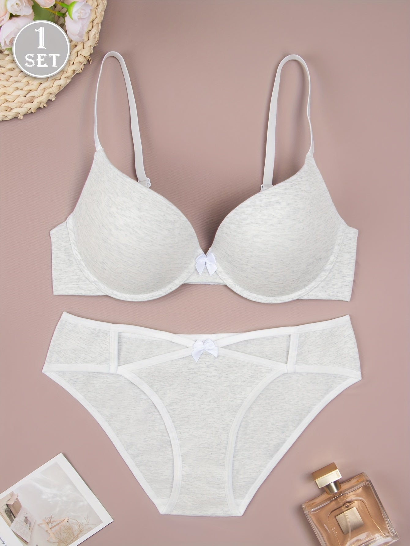 Women’s Solid Color Lingerie Set – Comfortable Casual & Sporty Underwear