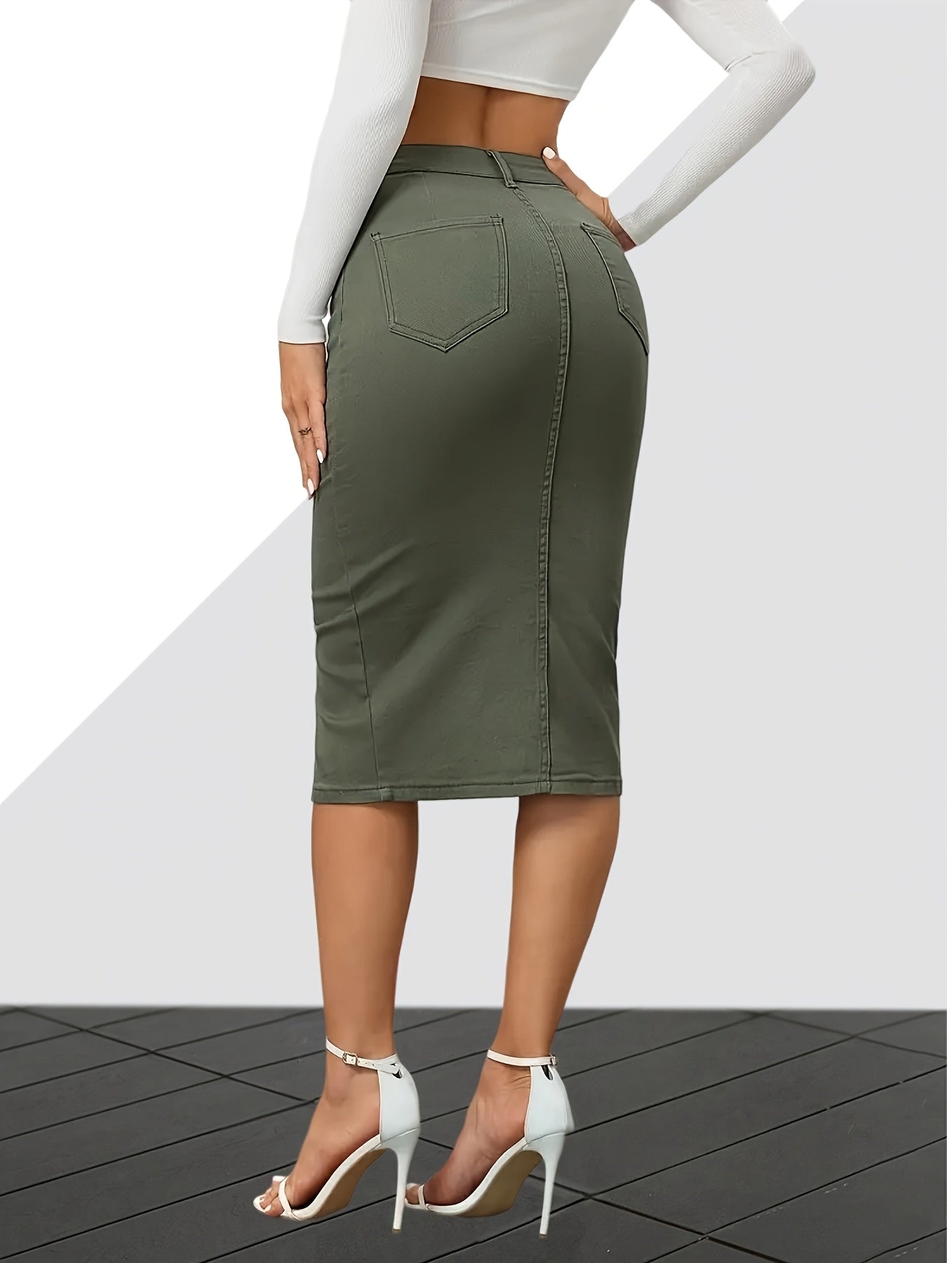 💚 Stretch Denim Skirt