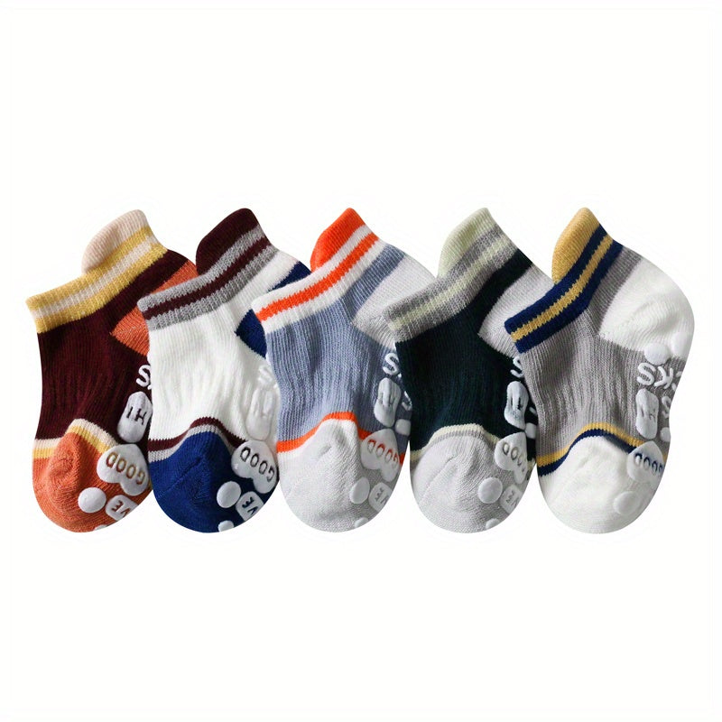 ☁️ Kids Non-Slip Socks (5prs)