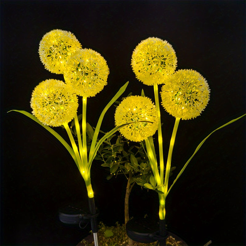 🌟 2pcs Solar Starry Dandelion Lights – Halloween Glow Decor