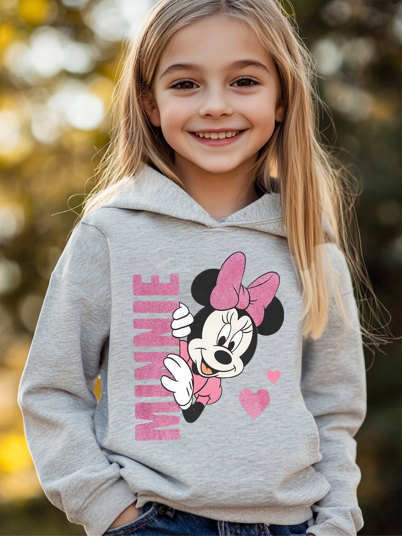 👧🎀 Conjunto de sweatshirt com capuz e calças jogger da Minnie Mouse
