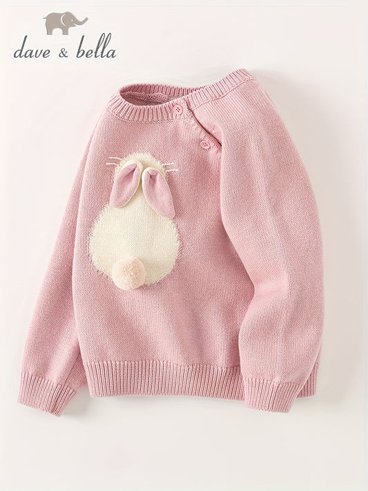 Girls’ Rabbit Pullover Sweater – Cute Autumn/Winter Outfit