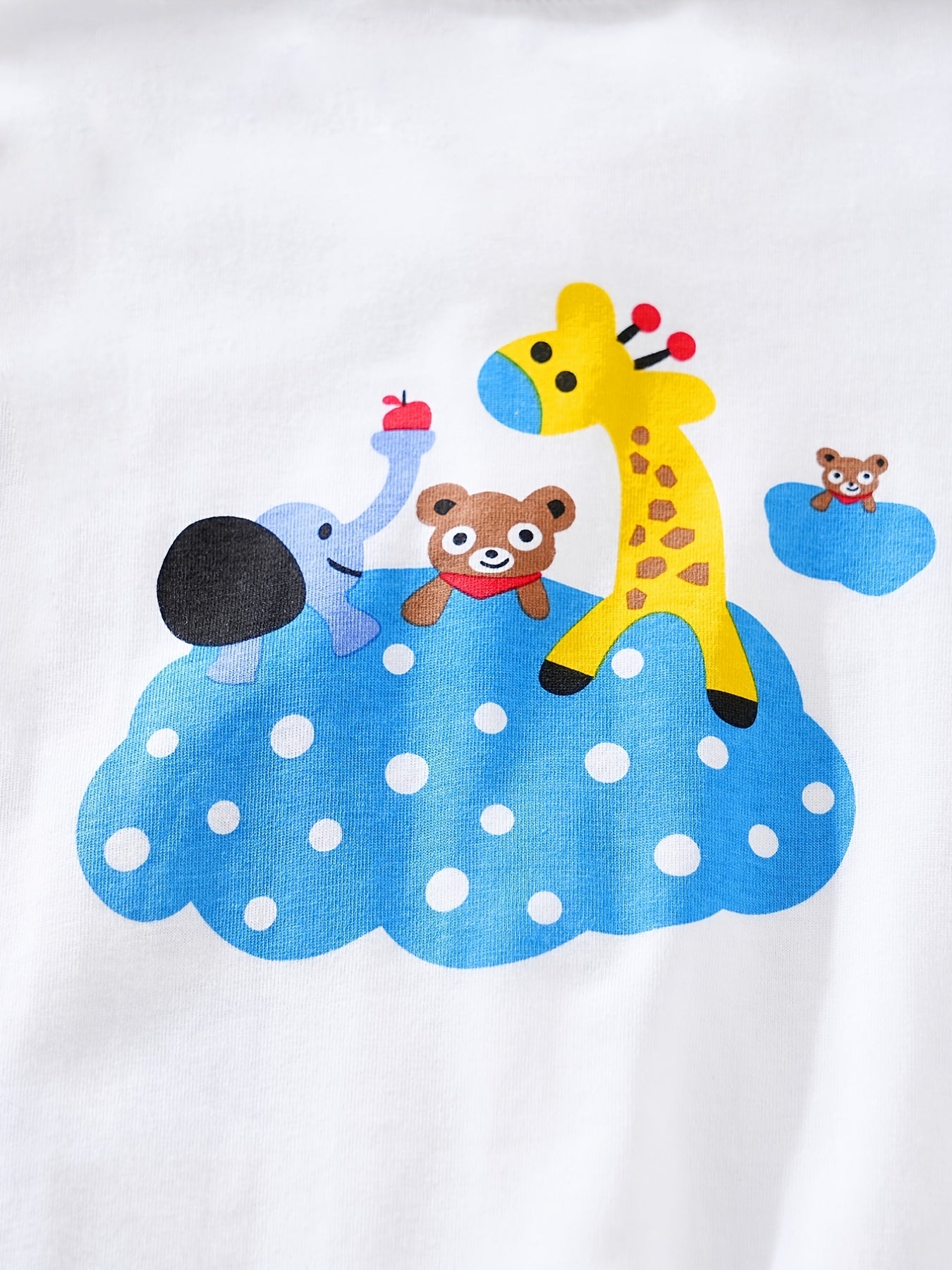 Baby 1PCS Onesie – Soft Animal Print Romper, Easy Diaper Change