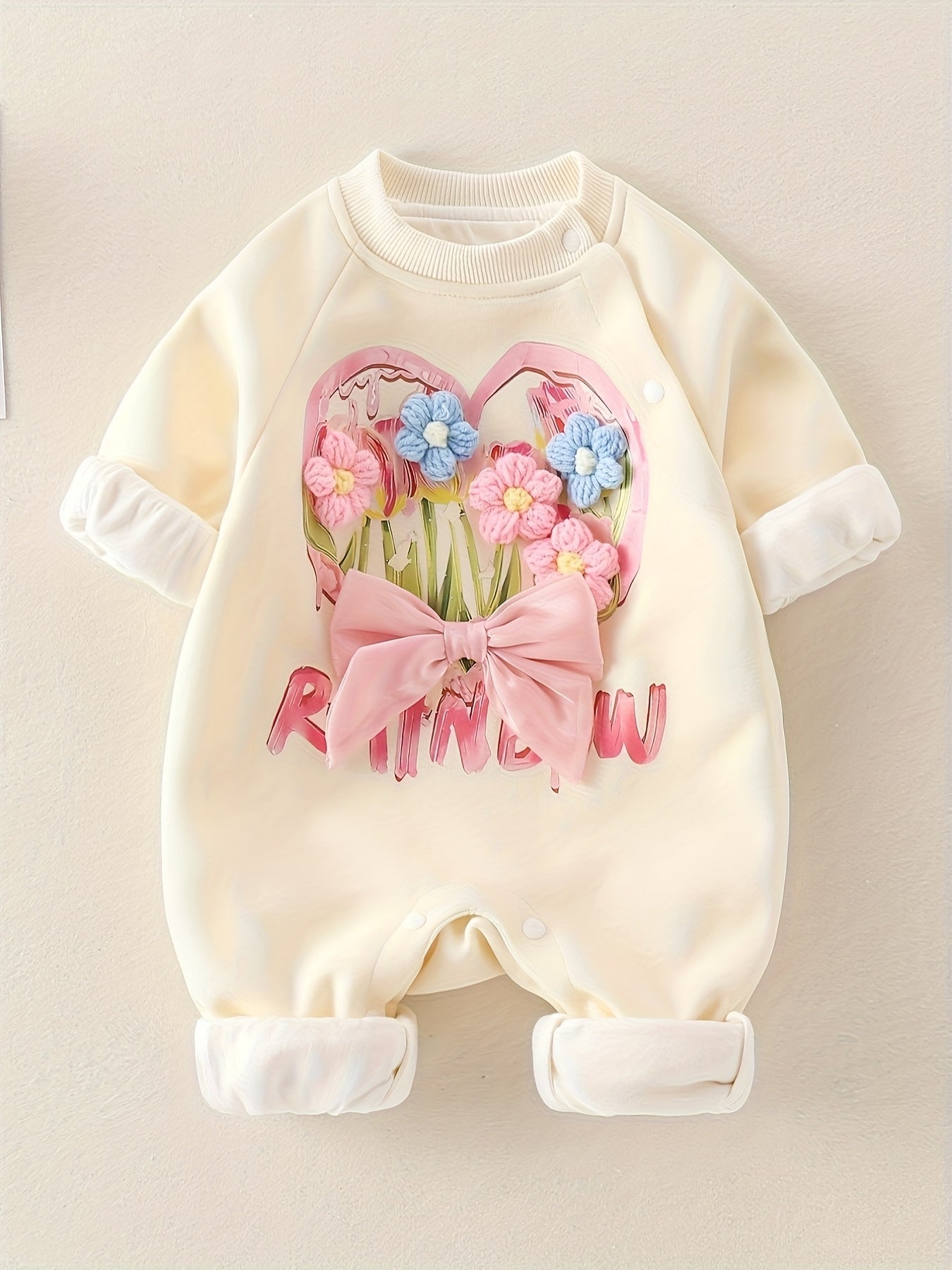 🌸 Soft Floral Baby Romper