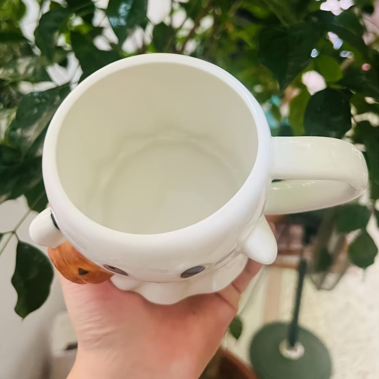 🎃 Pumpkin Ghost Ceramic Mug – 600ml Halloween Cup