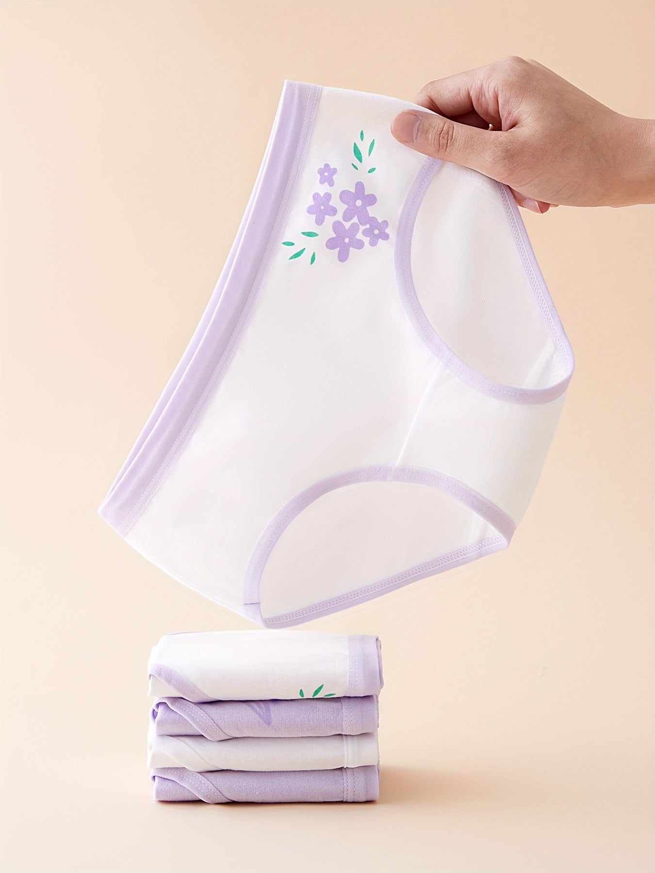 Girls’ 4-Pack Panties – Soft Stretchy Everyday Underwear for Toddlers & Kids