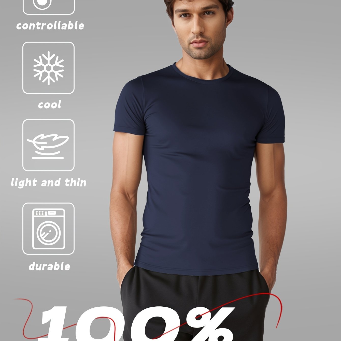Men's Outdoor Quick-Dry Velvet Short-Sleeve Round-Neck T-Shirt – Breathable for Hiking & Running