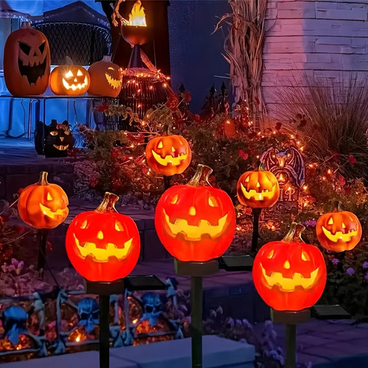 🎃 Solar Pumpkin Lantern – LED Outdoor Halloween Decor