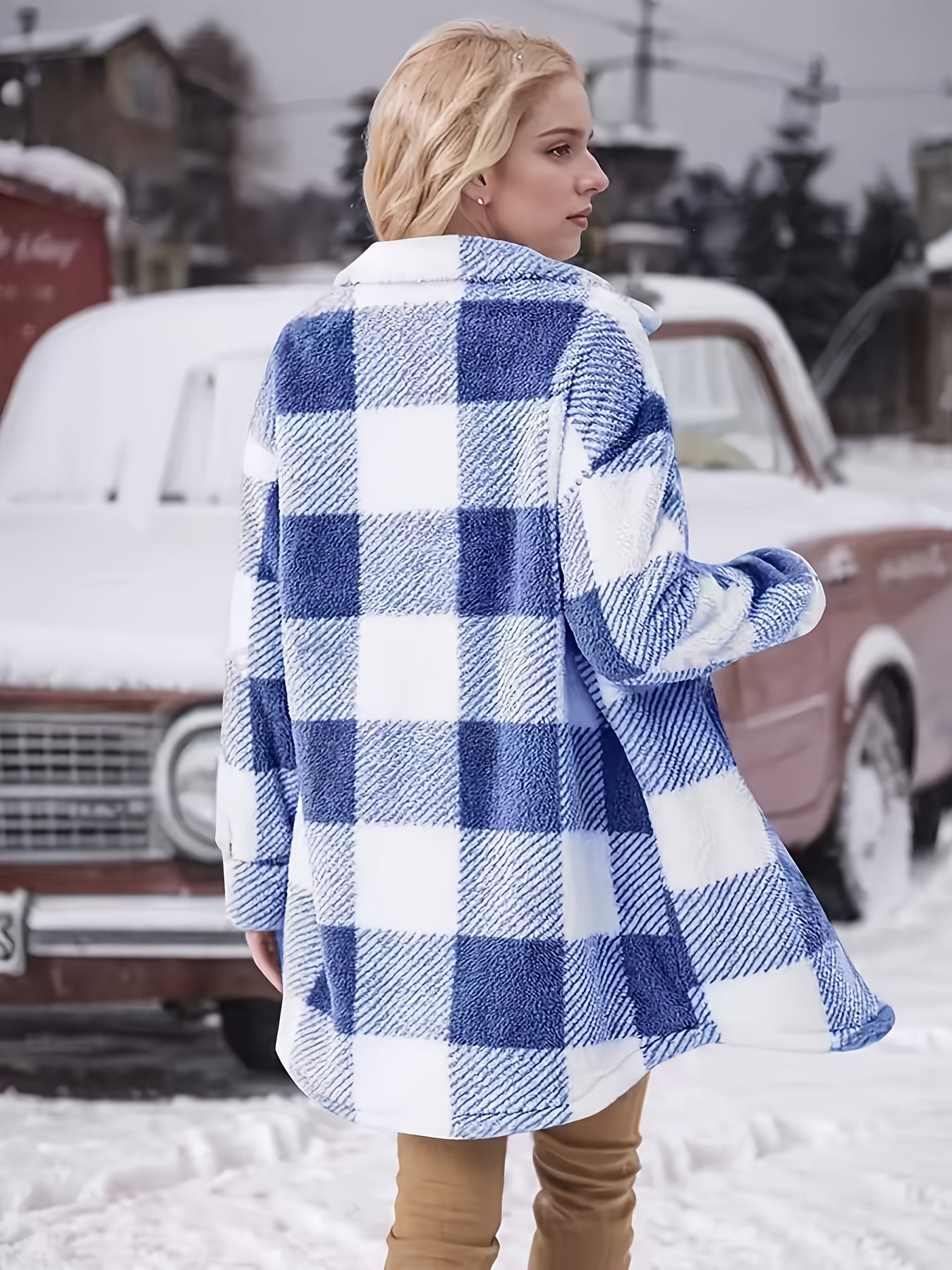 🖤 Checkered Winter Coat