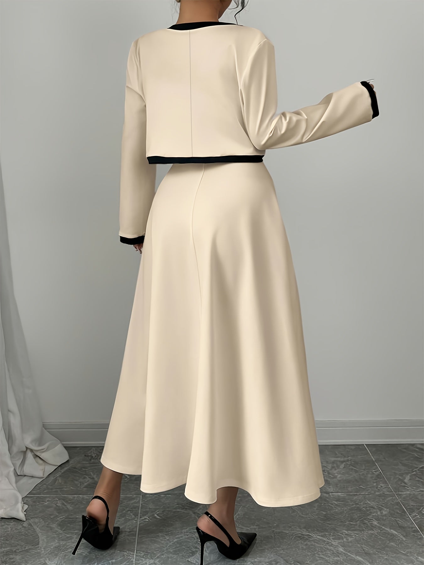 🌿 Women’s Jacket & Dress Set