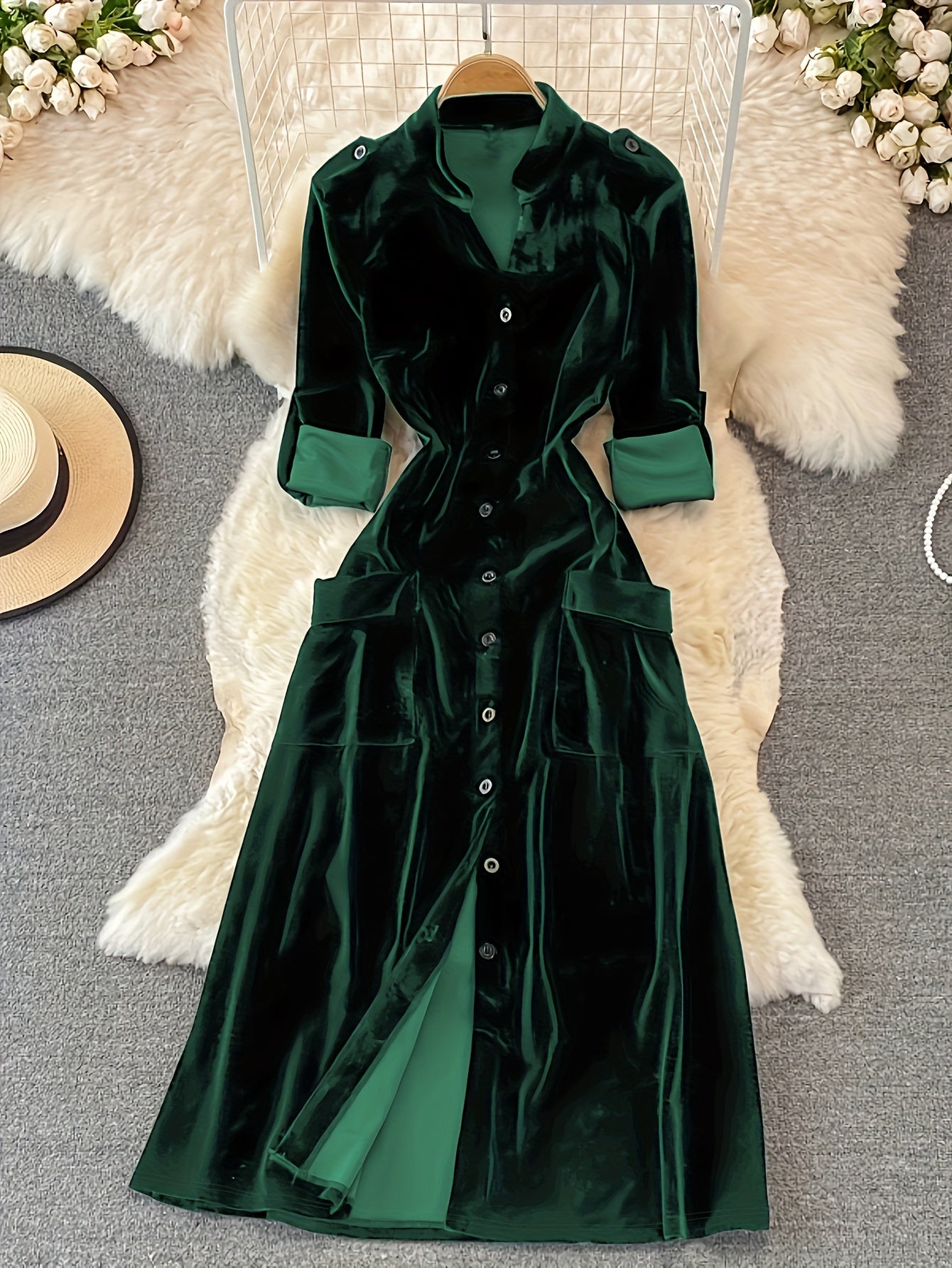 ✨ Velvet Cardigan Dress