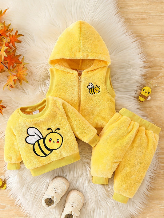 🐝 Bee Fleece Baby Set (3pcs)